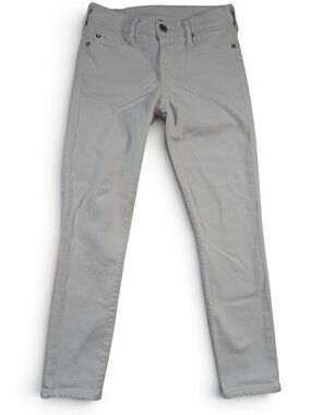 True Religion Halle Jeans Mid Rise Super Skinny White Size 26